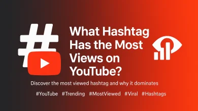 What hashtag has the most views on YouTube