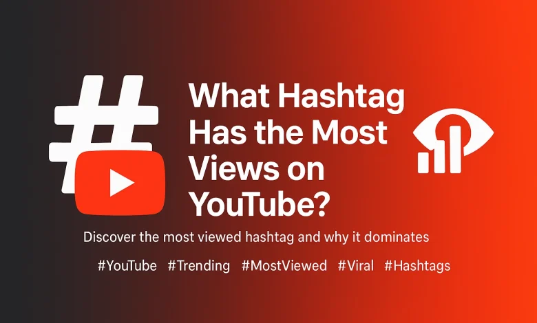 What hashtag has the most views on YouTube